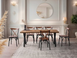 Hanah Home Mesa de comedor Gala - 3022 color Nogal